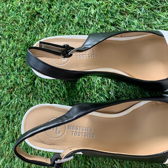 Mootsies Tootsies Size 8 Black and White Retro 3 Inch High Heels - Picture 9 of 12